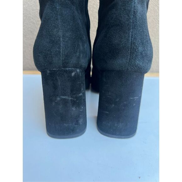 Sam Edelman Womens Sz 9 Black Suede Leather Ankle Boots Codie Block Heel Comfort - Picture 6 of 11